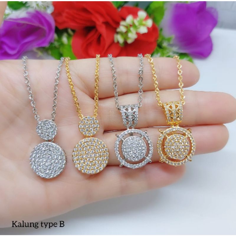 Set Kalung+Liontin Xuping 048.049 Lapis emas 18k