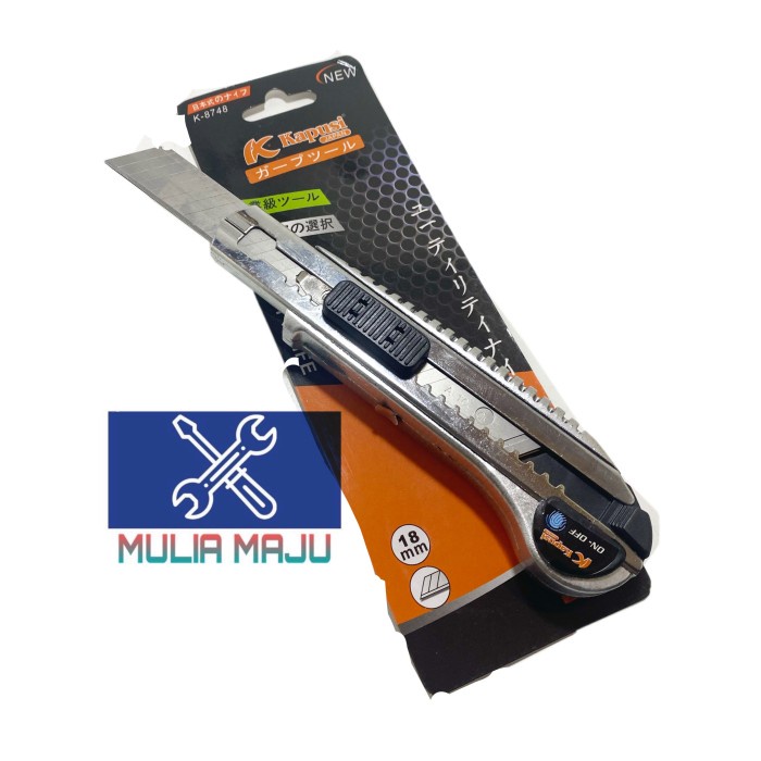 

Produk Unggulan Pisau Cutter Kapusi Silver Stanlis 5Mata Pisau /Cutter Bagus Kapusi Terbatas