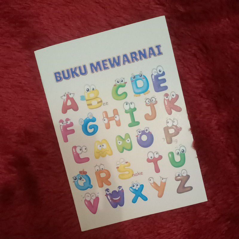 

Buku Mewarnai Anak untuk PAUD/TK/BALITA Ukuran Buku A5 Tema Huruf