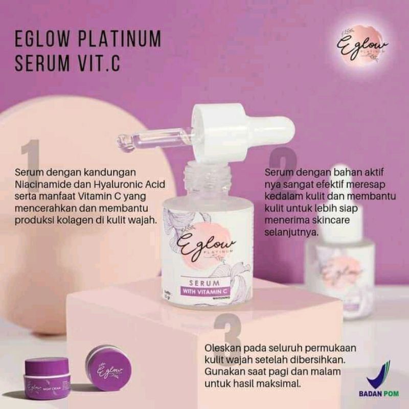 Serum Eglow Platinum BPOM Original