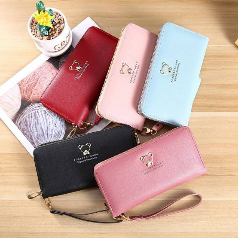 EV - D54 DOMPET PANJANG WANITA DENGAN MOTIF BERUANG LUCU