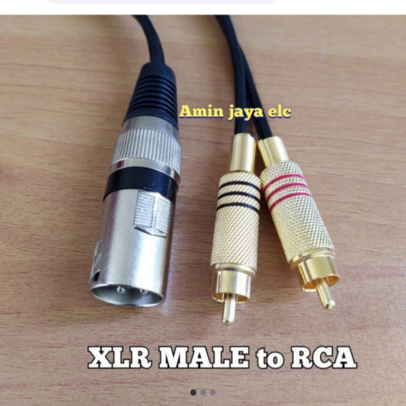 Kabel jack XLR male to RCA stereo 5 m