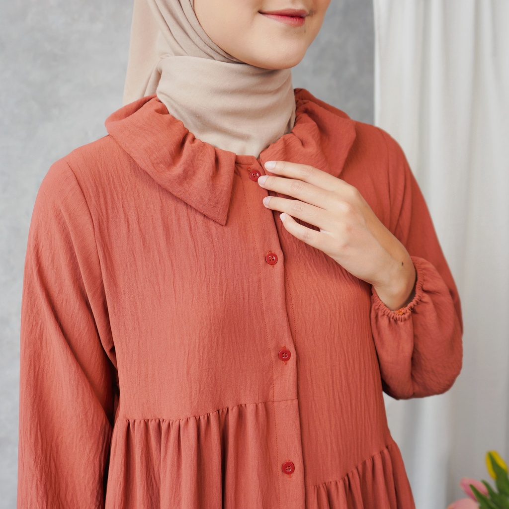 Ayesha Midi dress / Long tunik airflow crincle looklike heaven lights