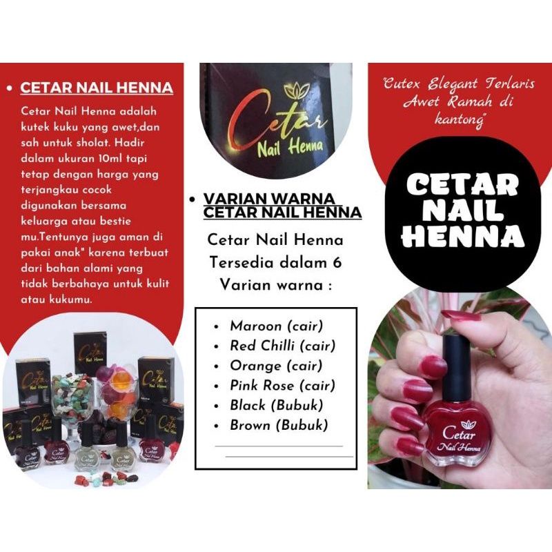 Aschosme CETAR NAIL HENA ~ HENNA CETAR