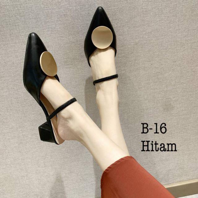 Heels wanita impor Classic Korea#B-16