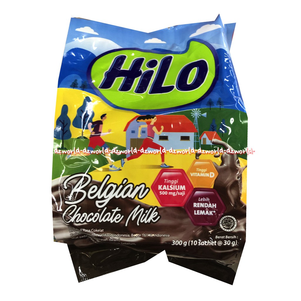 Hilo Belgian Chocolate Milk 10sachets Susu Hilo Kemasan Sachets Hailo