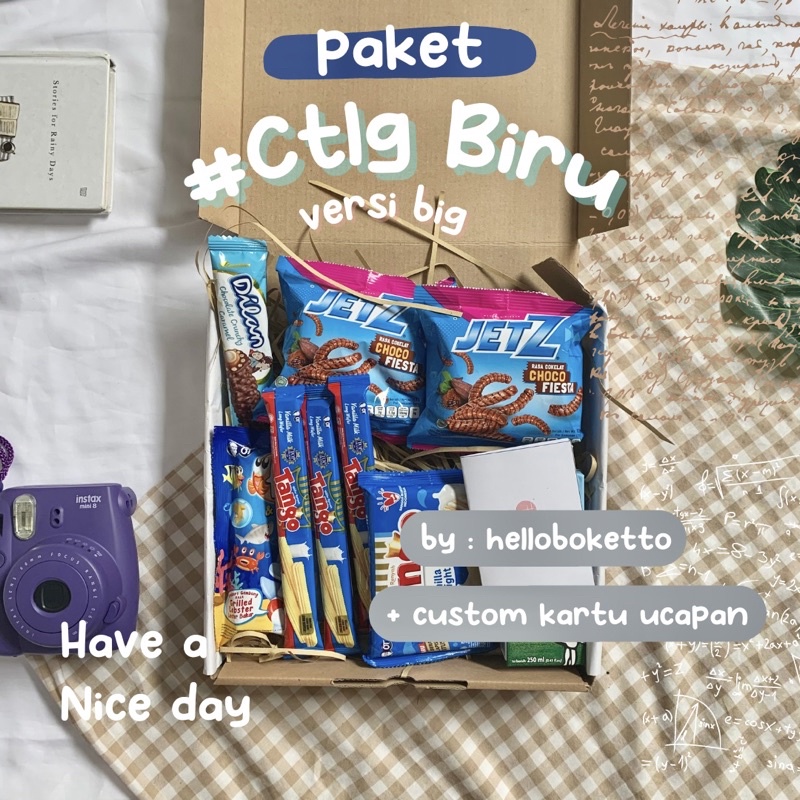 

SNACK BOX /Giftbox Snack /Hampers Snack Biru Big