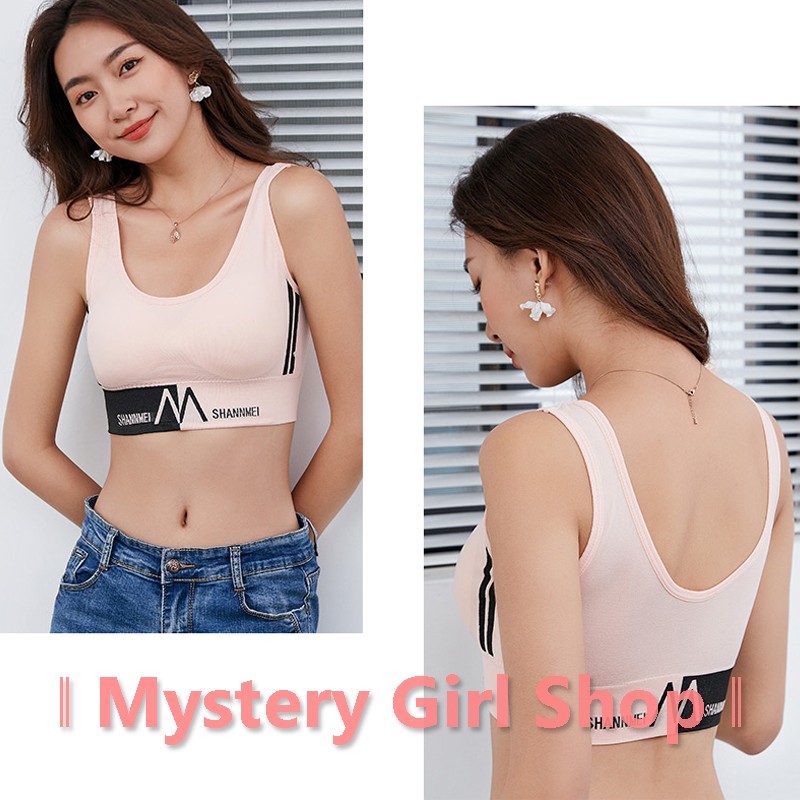 Mysterygirl - [MURAH] Bra Sport Seamless Bra Remaja Push Up Bra Wanita Tanpa Bra Kawat Pakaian Dalam Fitness Korea Gym COD