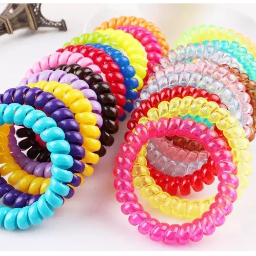 IKAT RAMBUT SPIRAL WARNA WARNI / KUNCIR RAMBUT SPIRAL / KARET SPIRAL / SPIRAL IKAT RAMBUT-2