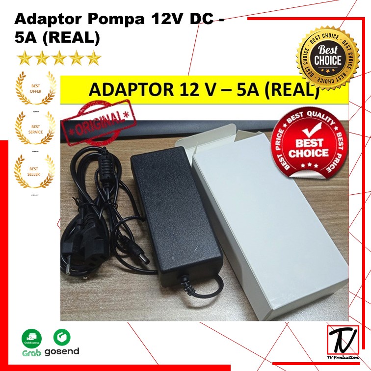 Adaptor Pompa 12V DC - 3A/5A/6A/8A/10A (Real)