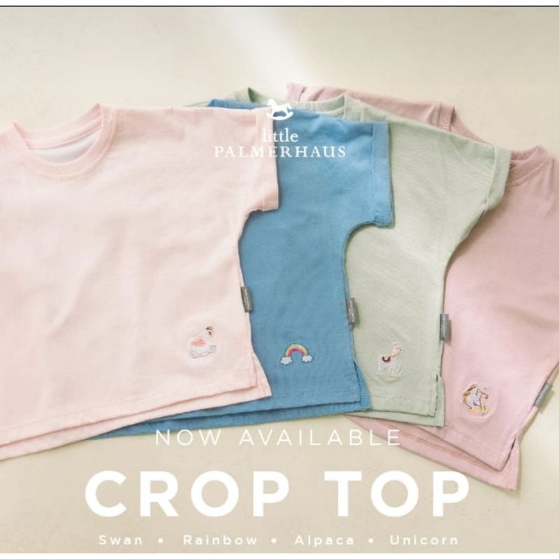 Baju Crop Top Anak Perempuan Kaos Pendek 2-5 Tahun Little Palmerhaus