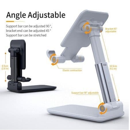 JT - Folding Desktop HD-23 Phone Stand Holder Lipat Liftable Foldable Universal HP L305