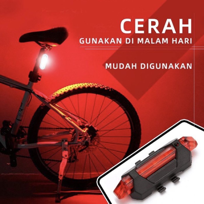 Lampu sepeda usb rechargeable waterproof