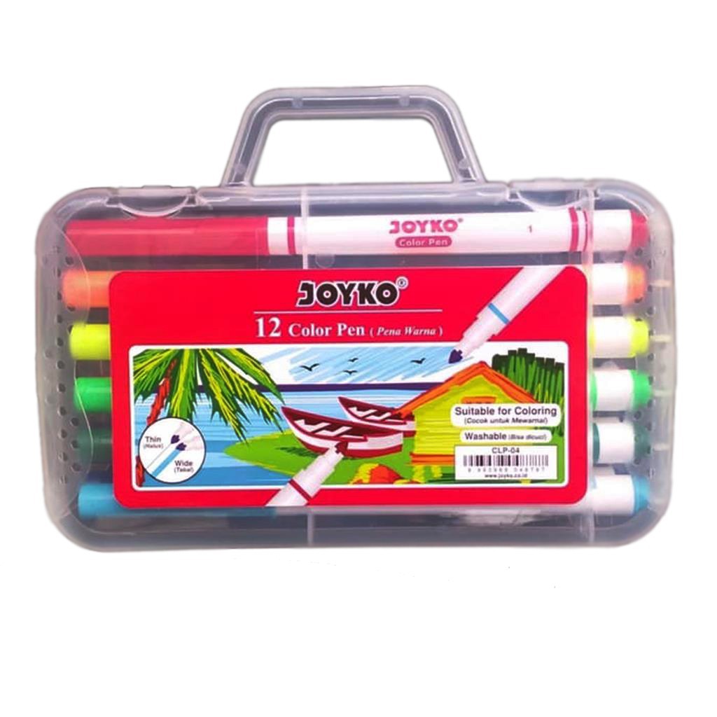 

Color Pen / Spidol Joyko CLP-04 Pulpen Pena Warna [12 Warna]