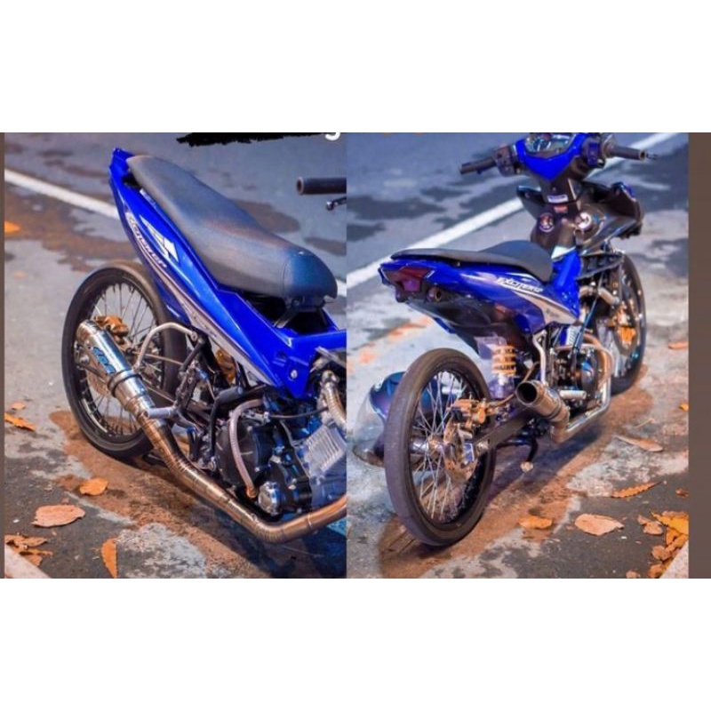 Knalpot DOS Muffler Jogja Mx King 150 Type Semi Kompetisi Thailand Stainless Original Racing Jogja a
