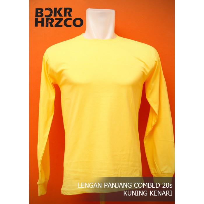 Kaos polos cotton combed lengan panjang  / kaos polos satuan dan lusinan