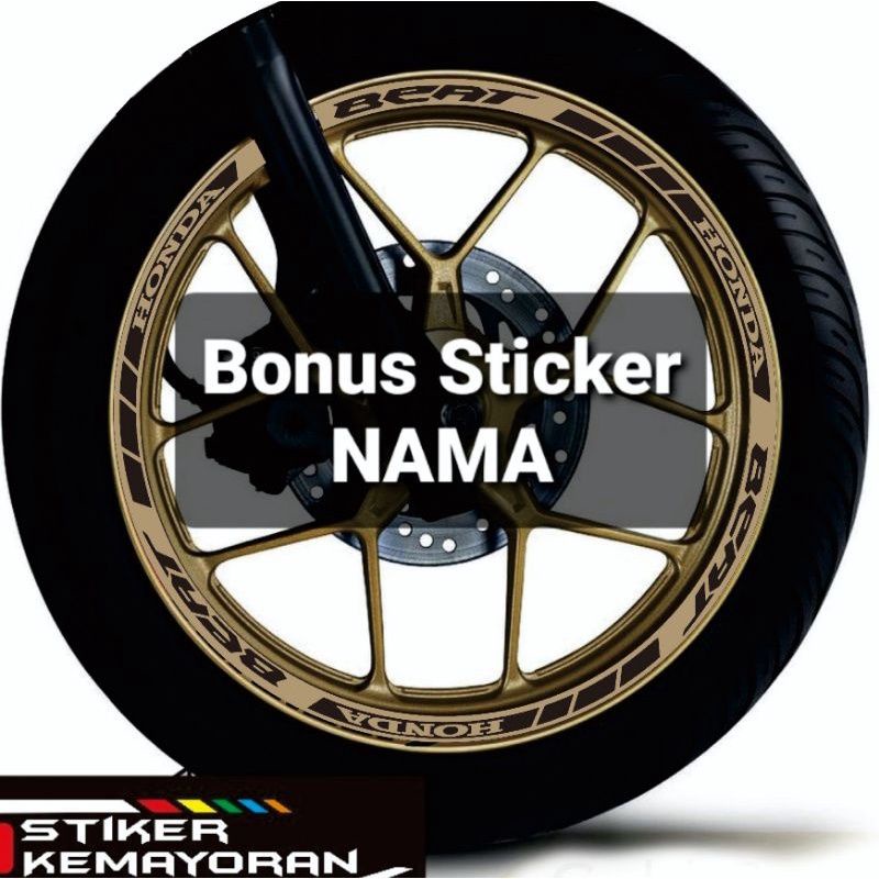 Cutting Stiker list Velg beat UNTUK VELG GOLD semua motor beat