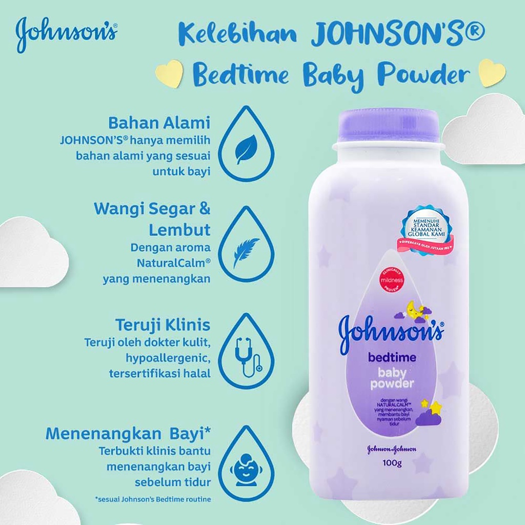 Bisa COD Johnson's Baby Powder Bedak Bayi 100gr / 200gr / 300gr / 500gr Bedak Tabur Bayi