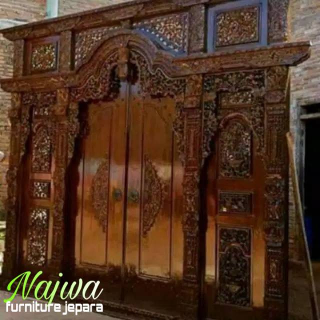 pintu gebyok kayu jati TPK grate A