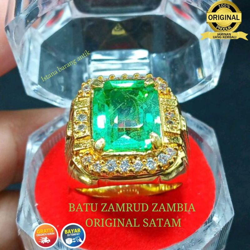 CINCIN BATU PERMATA ZAMRUD ORIGINAL CATAM HIGH QUALITY
