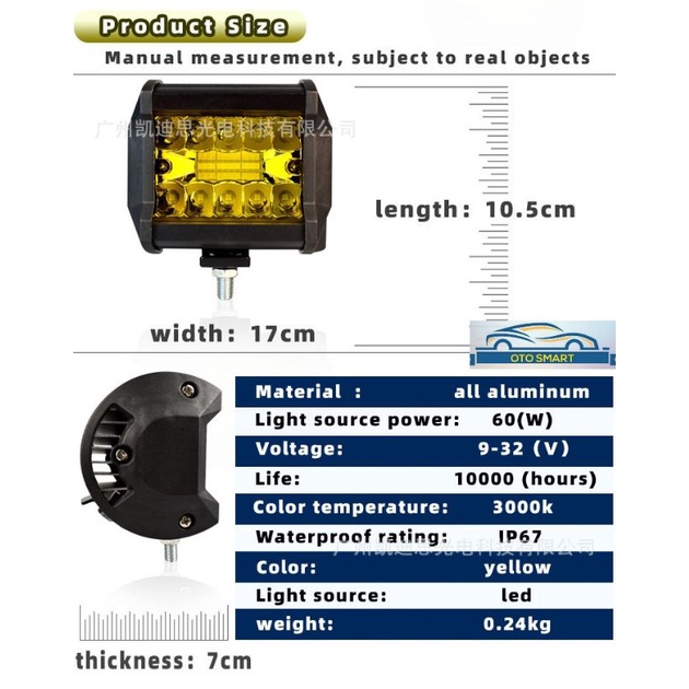 LAMPU TEMBAK SOROT LED BAR CREE CWL 57W 20 MATA 3 SUSUN LAMPU LED MOBIL DAN MOTOR