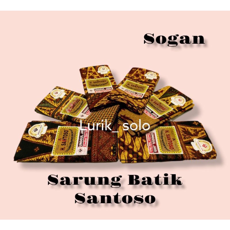 Sarung Batik H santoso A - kain sarung batik sogan