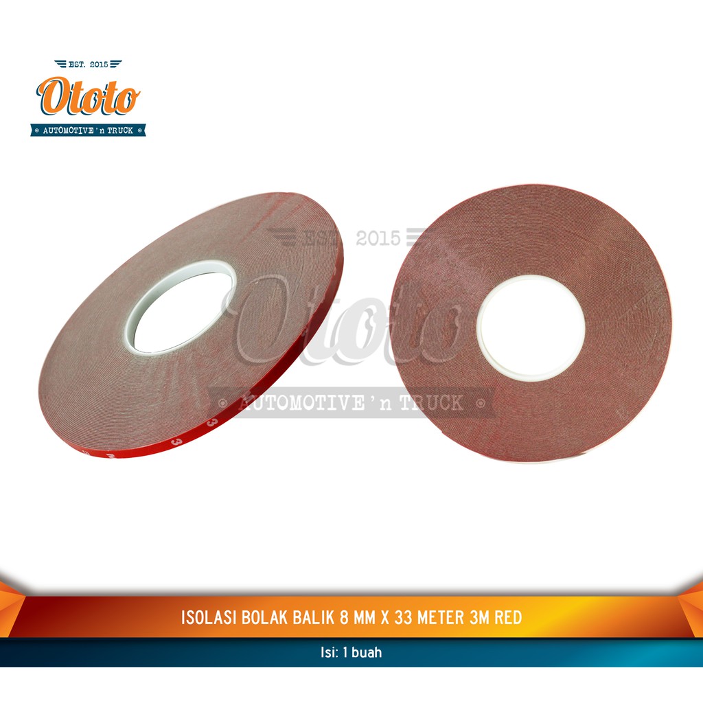 

Isolasi Bolak Balik Double Tape 3M Red Merah 8 mm x 33 Meter