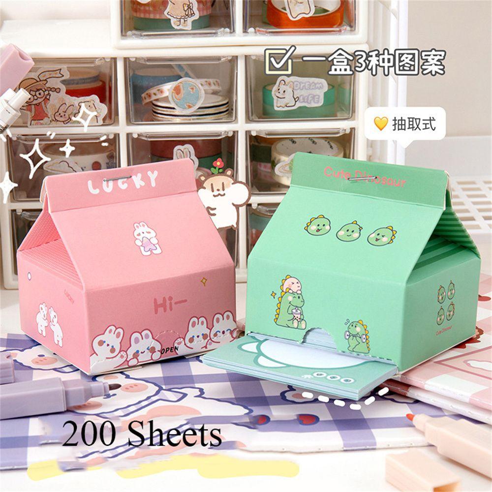 Nanas 200lembar Milk Bear Memo Pad Notes Kawaii Stationery Harian Cek List Sekolah Kantor