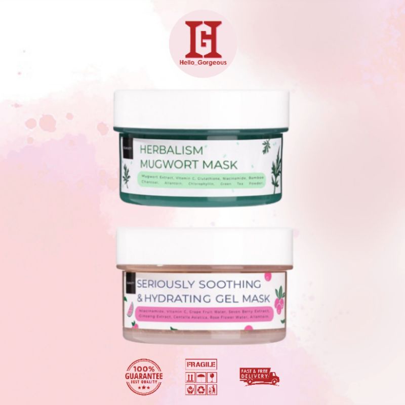 SCARLETT Whitening Mask Herbalism Mugwort Mask / Seriously Soothing & Hydrating Gel Mask / Scarlet K