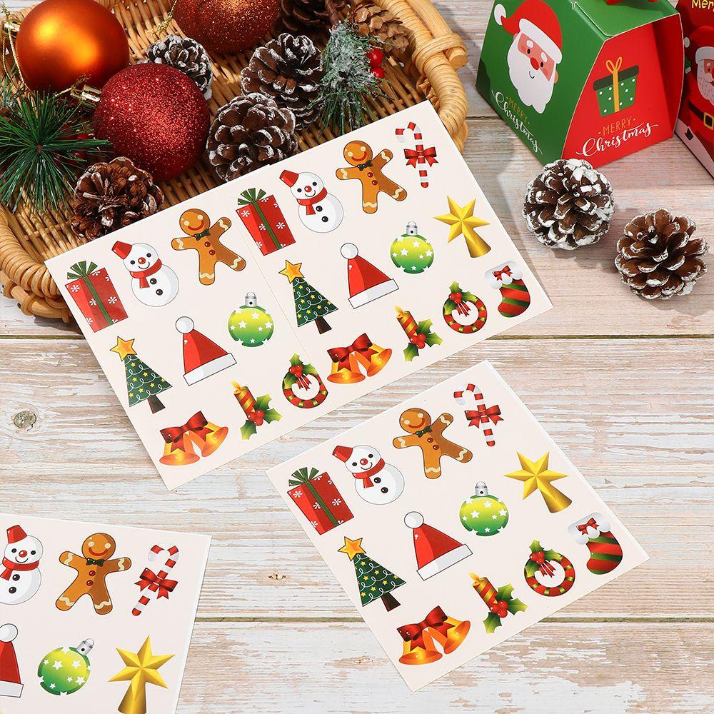 Solighter 120pcs Kemasan Sticker Decor DIY Handmade Tag Natal