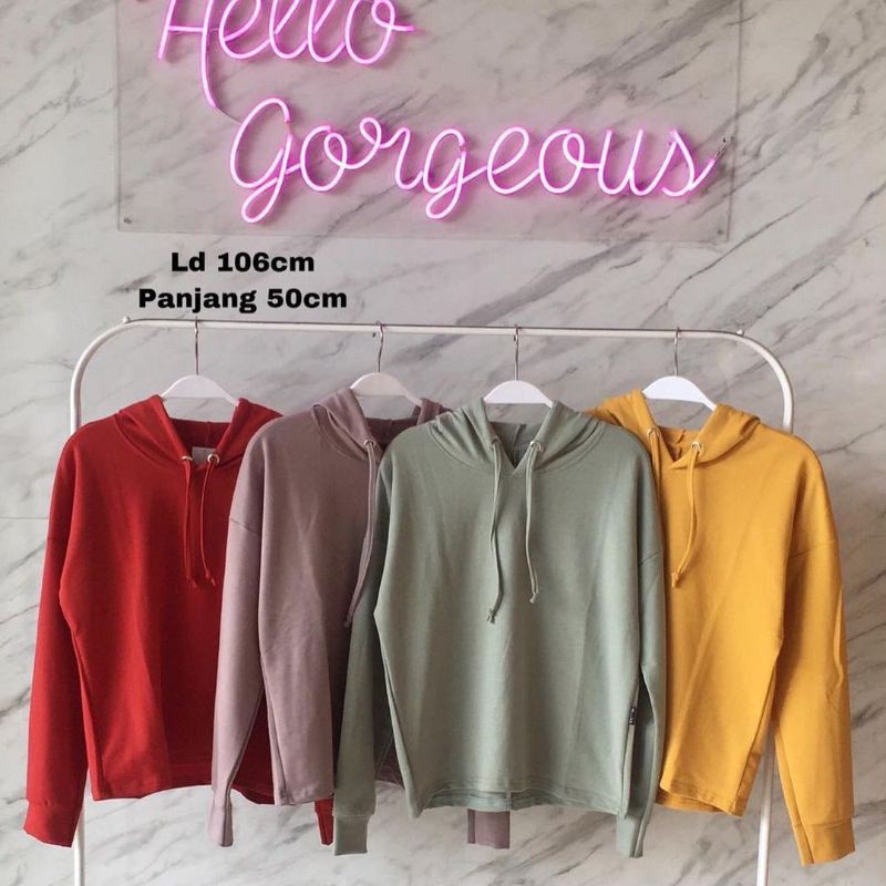 Prisca Crop Top Hoodie - hoodie polos premium