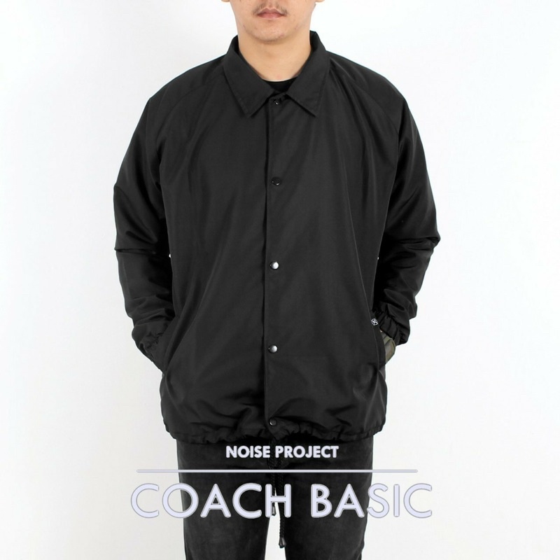 Jaket Coach Noise Project Jaket Coach Noise Basic Jaket Coach Polos Biru Navy