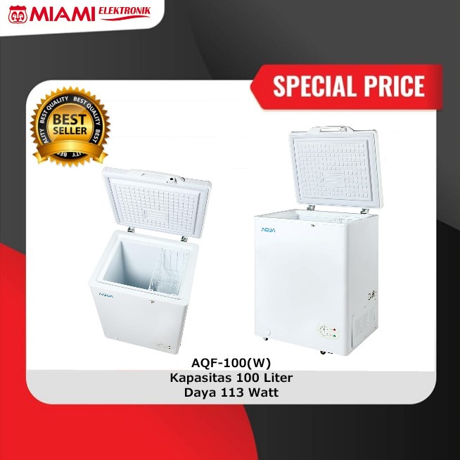 Chest Freezer AQUA AQF-100(W) / Freezer Box AQUA 100 Liter AQF100 / AQF100W