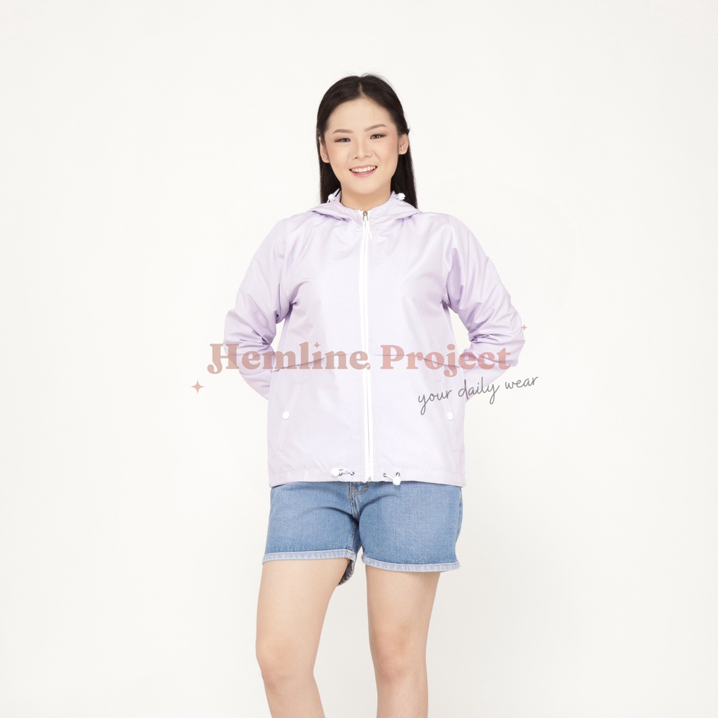 Elmyra Soft Lilac - Jaket Parasut Hoodie Wanita