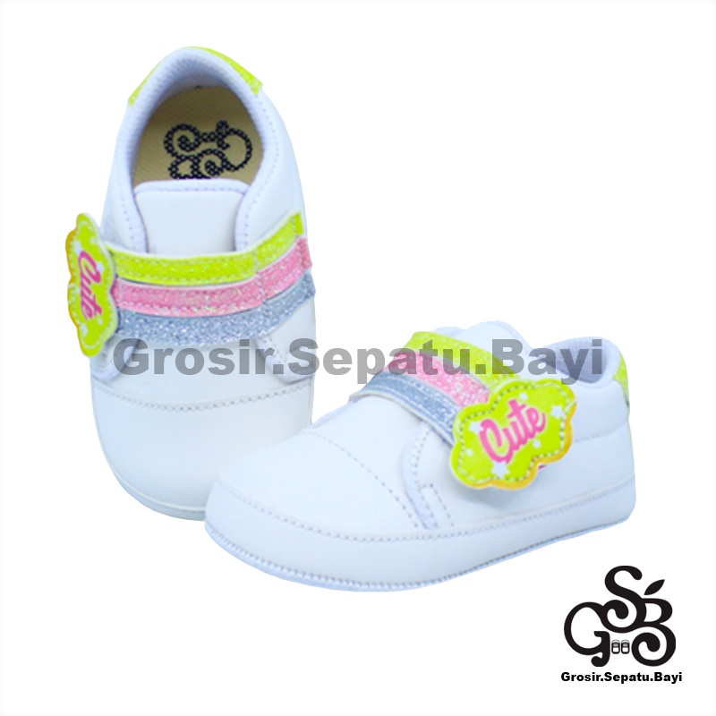 Prewalker - Sepatu Bayi - Baby Shoes | 2-14 bulan | Cute Rainbow Pink