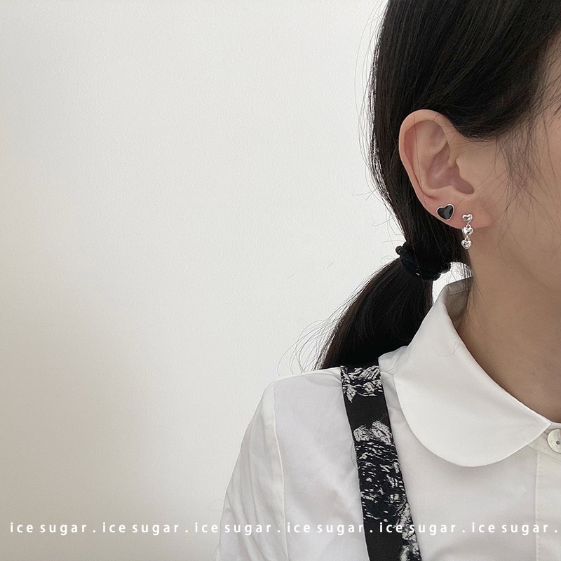 Set Anting Tusuk Motif Hati Untuk Wanita