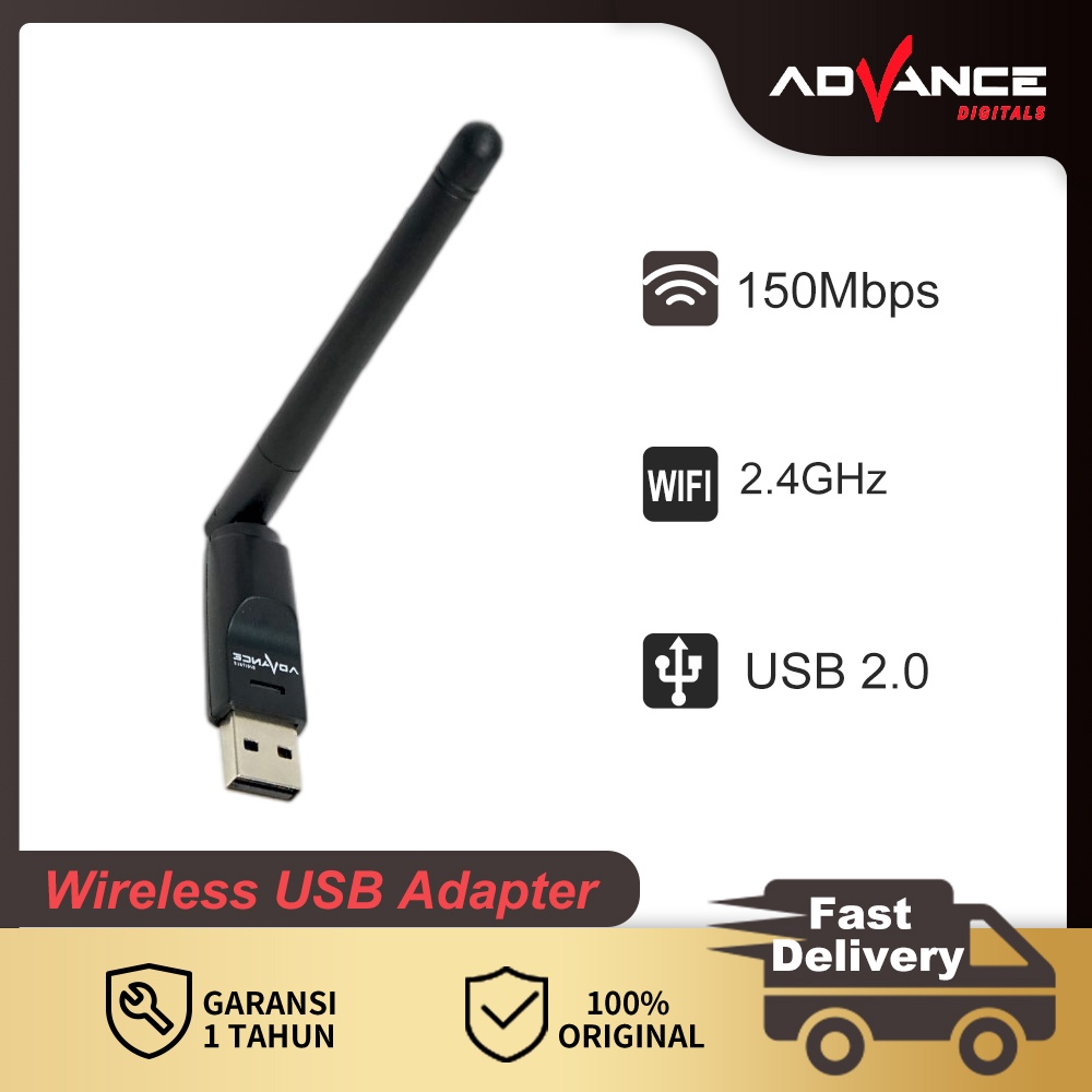 Advance Dongle Wifi Adapter Wireless USB Wifi Receiver WF01 Garansi 1 Tahun
