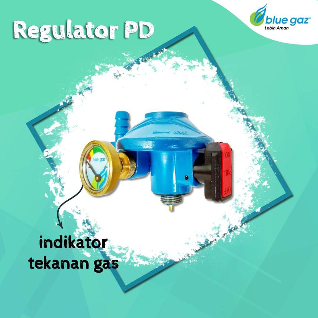 Kepala Regulator Blue Gaz Meter (Indikator Gas)