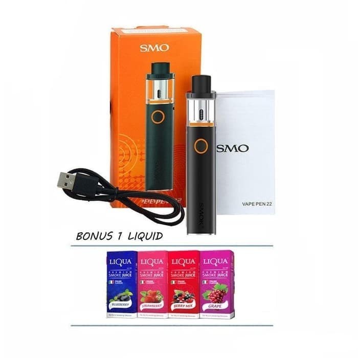 (TERBARU!!!) SMOK VAPE PEN 22 KIT - PEN 22 SMOKE KIT + Bonus Liquid