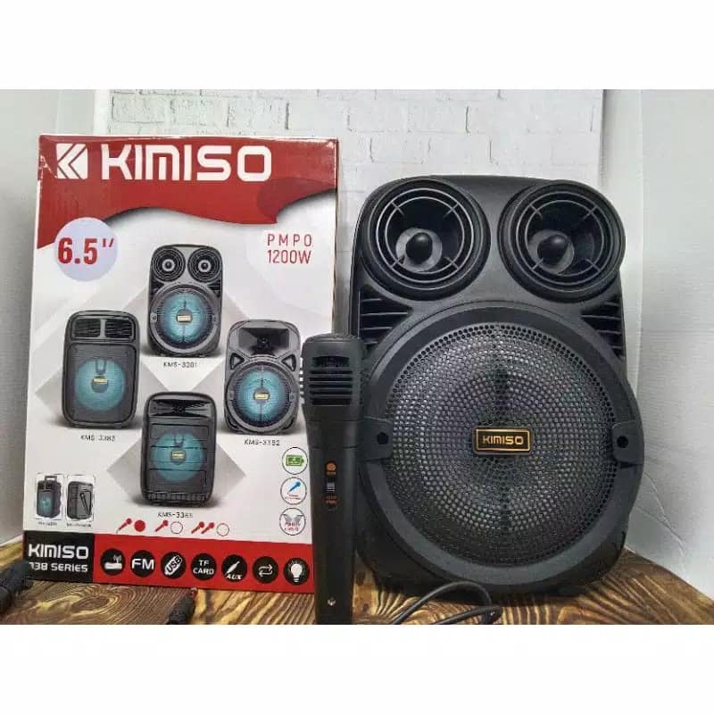 Speaker Bluetooth Karaoke Kimiso 3381 6.5inch plus mic karaoke-1