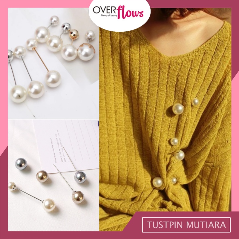 OVERFLOWS.ID  Tuspin Mutiara Bros Peniti Tusuk Hijab Pearl Korea