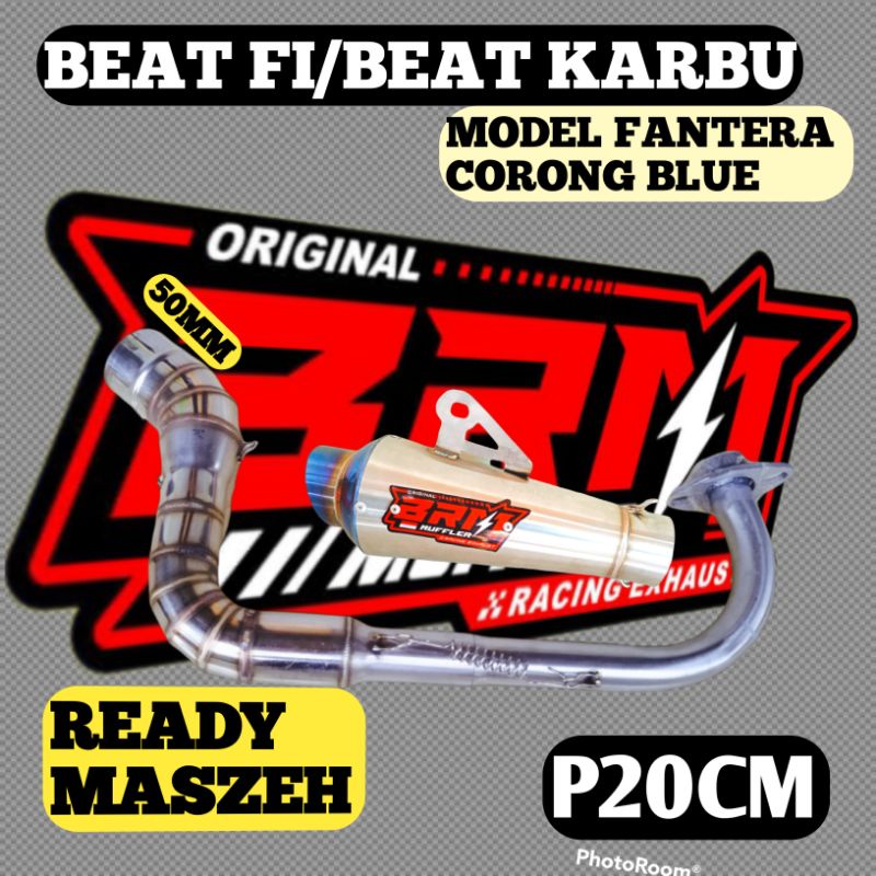 Knalpot Beat Karbu Beat Fi BRM FANTERA BLUE ORIGINAL BRM