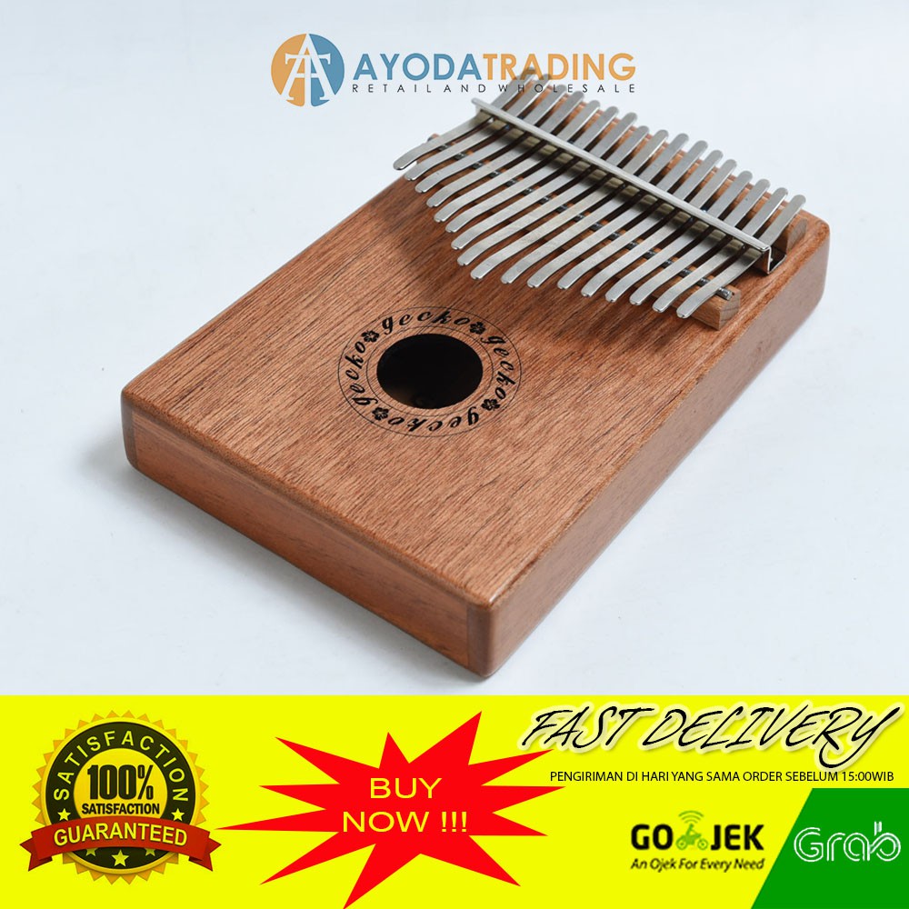 Gecko Kalimba K17M Alat Music Africa Thumb Piano Authentic