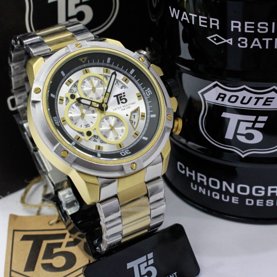 Sale Jam Tangan T5 H3804 Quartz Analog Strap Stainless Jam Tangan Pria Recommended Limited Edition G
