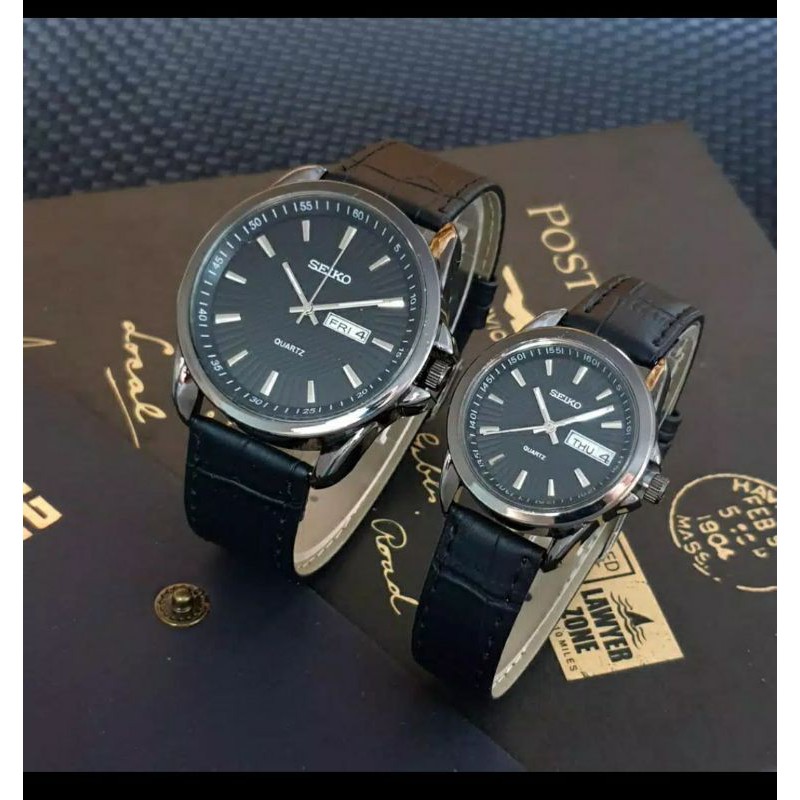 ((COD & GRATIS ONGKIR)) Grosir Jam Tangan Couple Seiko YL0233 Tanggal Hari Aktif -HADIAH BUAT PACAR