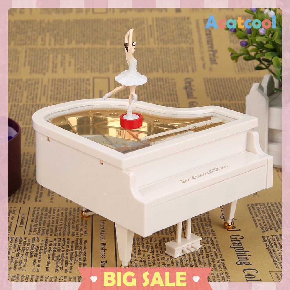 Romantic Piano Model Dancing Ballerina Music Box Clockwork Musical Boxes