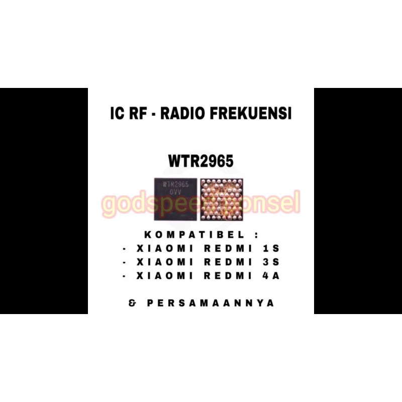 IC Rf WTR2965 Original 100% Xiaomi Redmi 3S 4A Note 5A 5 Plus Vivo  Joss WTR