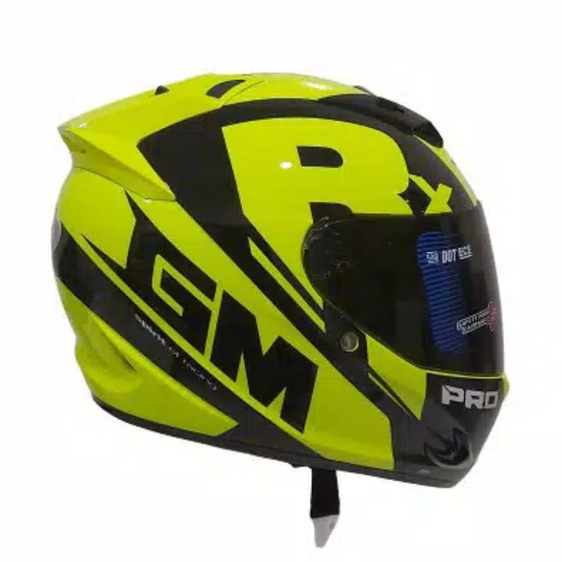 HELM GM RACE PRO ZR650 SE YELLOW FLOU