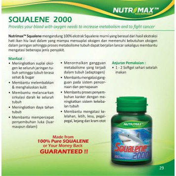 Nutrimax Squalene 2000 - 30 Softgels (ORIGINAL - BPOM)