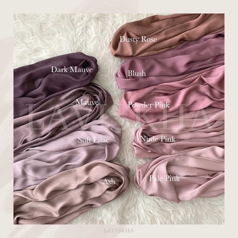 ORIGINAL MALAY Pashmina crinkle textured silk malay | hijab pleated malaysia km-2